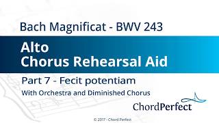 Bachs Magnificat Part 7  Fecit potentiam  Alto Chorus Rehearsal Aid [upl. by Previdi]