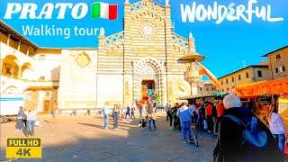 Prato Center Walking Tour 🇮🇹 Italy 4K [upl. by Relyuhcs]