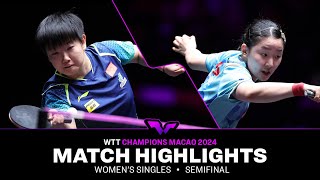 Sun Yingsha vs Miwa Harimoto  WS SF  WTT Champions Macao 2024 [upl. by Luhe]