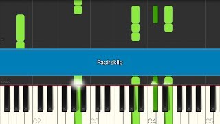 PlaySing Kim Larsen  Papirsklip All verses  lyrics Piano [upl. by Bowles]