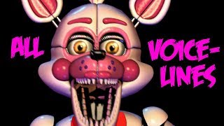 Funtime Foxy  All Voicelines with Subtitles  Ultimate Custom Night [upl. by Enymzaj678]