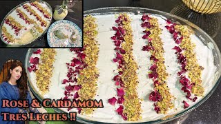 Rose and Cardamom Tres Leches  Perfect and Authentic Recipe  Must Try Metha [upl. by Esalb]