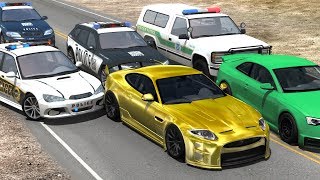 Extreme Police Chases CrashesampFails 17  BeamNG Drive [upl. by Irita428]