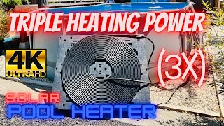 Solar Heater For Pool  DIY Water Heater 3X Triple Heating Power How To And Setup [upl. by Cerracchio]