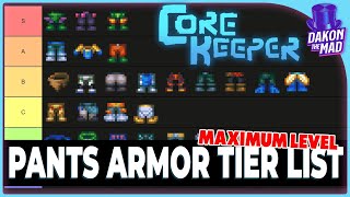 Core Keeper EA  Pants Armor Tier List Max Level [upl. by Noyr209]