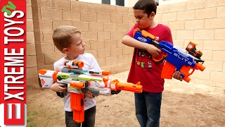 Nerf Blaster Madness Ethan and Cole Nerf Modulus mess [upl. by Tyrone]