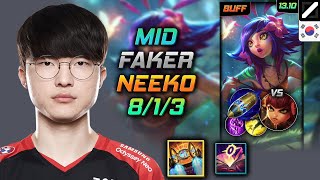 Neeko Mid Build Faker Hextech Rocketbelt First Strike  LOL KR Master Patch 1310 [upl. by Ataliah384]