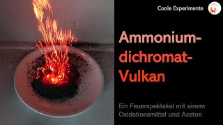 Der AmmoniumdichromatVulkan  Experiment 16  DerChemieFuchs [upl. by Ecnahs199]