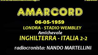 1959 Inghilterra Italia 22 radiocronaca di Nando Martellini [upl. by Yecal]