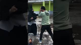 Hijabi girl self defense training hijab Abaya trending hijabi trendingshorts viraltrend [upl. by Zohar]