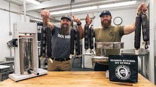 The Best Homemade Deer Summer Sausage Youll Ever Eat By The Bearded Butchers [upl. by Nihsfa]