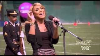 Tamar Braxton sings The National Anthem [upl. by Shing452]