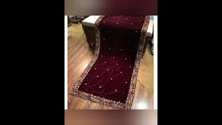 Luxury velvet hand embroidery shawls collectionfashion world haul [upl. by Georas]