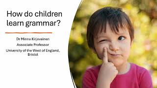 How do children learn grammar [upl. by Koch]