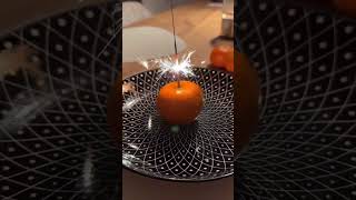 Mesmerizing Sparkle Stick🔥Glowing Inside an Orange 🍊🌟 asmrvideo satisfyingshorts trendingshorts [upl. by Tuneberg]