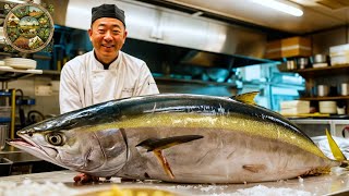 Explore Japanese cuisine How to make Yellowtail into the most luxurious sashimi by Japanese chefs [upl. by Aieka]