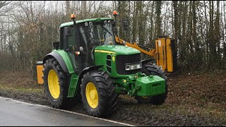 Hedge Cutting with John Deere 6930 amp McConnel on Roadsides  Hedge Cutting 2023 [upl. by Jocelin]