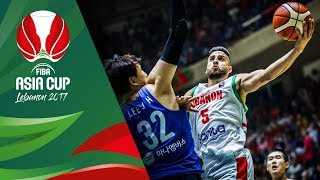 Lebanon v Korea  Highlights  FIBA Asia Cup 2017 [upl. by Vida]