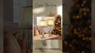 Crystal table lamp Dimmable nightstand lamp Elegant table lamp Luxurious look lamp [upl. by O'Driscoll]