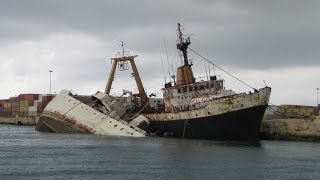 DEOILIT  2 Ships sink in harbor  Oil Spill Cleanup [upl. by Anelat561]