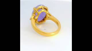 18k Lavender Jade and Diamond Ring lavenderjade jadering [upl. by Ydor]