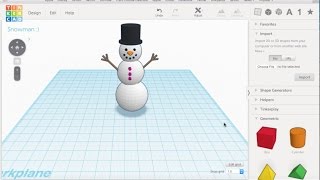 TinkerCad Tutorial  How To Build A Snowman [upl. by Ecinaj225]