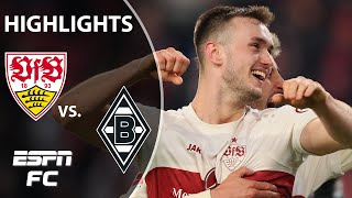 Stuttgart complete AMAZING comeback win against Borussia Monchengladbach  Bundesliga  ESPN FC [upl. by Ahsemak]