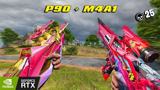 M4A1 Embrace  P90 Empyrean 25 Kill random squad Blood strike max graphic [upl. by Wareing]