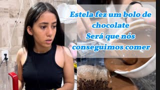 Estela fez um bolo de chocolate COMPLETO [upl. by Miarhpe]