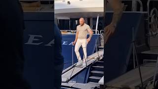 Conor McGregor was seen leaving his yacht in Puerto Banus to meet fans mcgregor fans puertobanùs [upl. by Modnar]