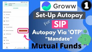 How to Set up Autopay in Groww App  Hindi  Autopay Via OTP Using Debit Card  Groww Kaise Use Kare [upl. by Norrv]