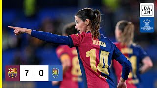 HIGHLIGHTS  FC Barcelona vs SKN StPölten  UEFA Womens Champions League 202425 Deutsch [upl. by Euqinor]