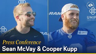 Sean McVay amp Cooper Kupp Speak To The Media After First Open Practice At Rams Training Camp [upl. by Anial]