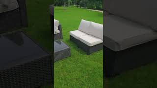 7 piece patio furniture setBrown Beige [upl. by Lanni]