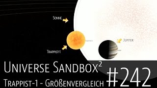 Trappist1 im Grössenvergleich mit unserem Sonnensystem [upl. by Yenaj]