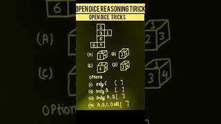 Dice Reasoning  open Dice Reasoning  Reasoning Tricks shortvideo [upl. by Yvel]