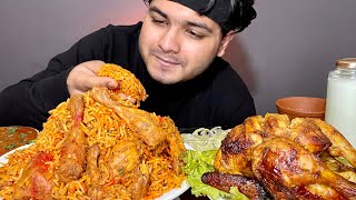 SPICY BOMBAY CHICKEN BIRYANI WITH GRAVY AND WHOLE CHICKEN  EATING SHOW  MUKBANG [upl. by Naek]