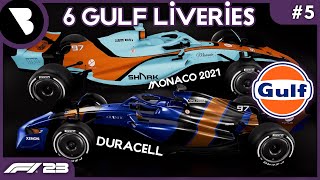 F1 23  GULF LIVERY IDEAS  5 [upl. by Retsevlis]