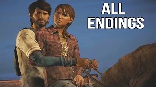 All Endings In The Walking Dead Game Season 3 Episode 1  All Endings [upl. by Llenra]