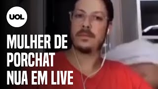 MULHER DE FÁBIO PORCHAT APARECE PELADA EM LIVE COM GUILHERME BOULOS [upl. by Wang639]