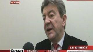 Mélenchon soutient les grévistes de Camaieu Roubaix [upl. by Nytsirhc]