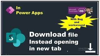 Revised download file from power app  download file instead open in new tab [upl. by Aldos]