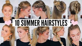 10 CUTE amp EASY SUMMER HAIRSTYLES [upl. by Nelleeus487]