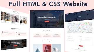 How To Make Website Using HTML amp CSS  Full Responsive Multi Page Website Design Step by Step [upl. by Aliekat]