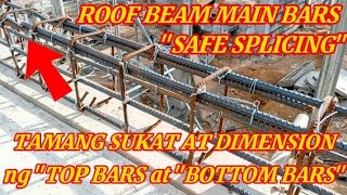 PAANO MAG SPLICE NG MAIN BARS SA BEAM  lapping zone  safe splicing ng mga main bars sa beam [upl. by Idnal]