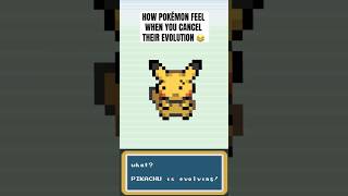 How Pokemon feel when you cancel their evolution 😂 pokemon shorts [upl. by Arodasi553]