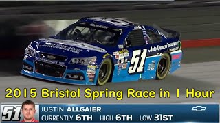 NASCAR around an hour 2015 Bristol Spring Race [upl. by Hump]