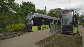 Poland Gorzów Wielkopolski tram 2 ride from Wieprzyce to Katedra [upl. by Vasyuta]