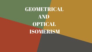 Geometrical and Optical isomerismNCERT CBSE CHEMISTRY CLASS XII [upl. by Adnalu]