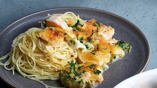 Garnelen Scampi mit Pasta Rezept 🥰 Wie man klassische Garnelen Scampi zubereitet [upl. by Nohtahoj]